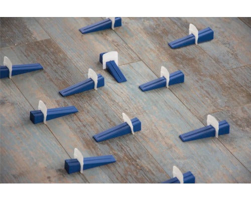 Tabbladen van 1,5 mm voor nivelleringssysteem met twee niveaus, 250 stuks
