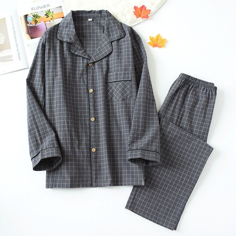 Somnus - Pyjamaset: geruit overhemd + broek
