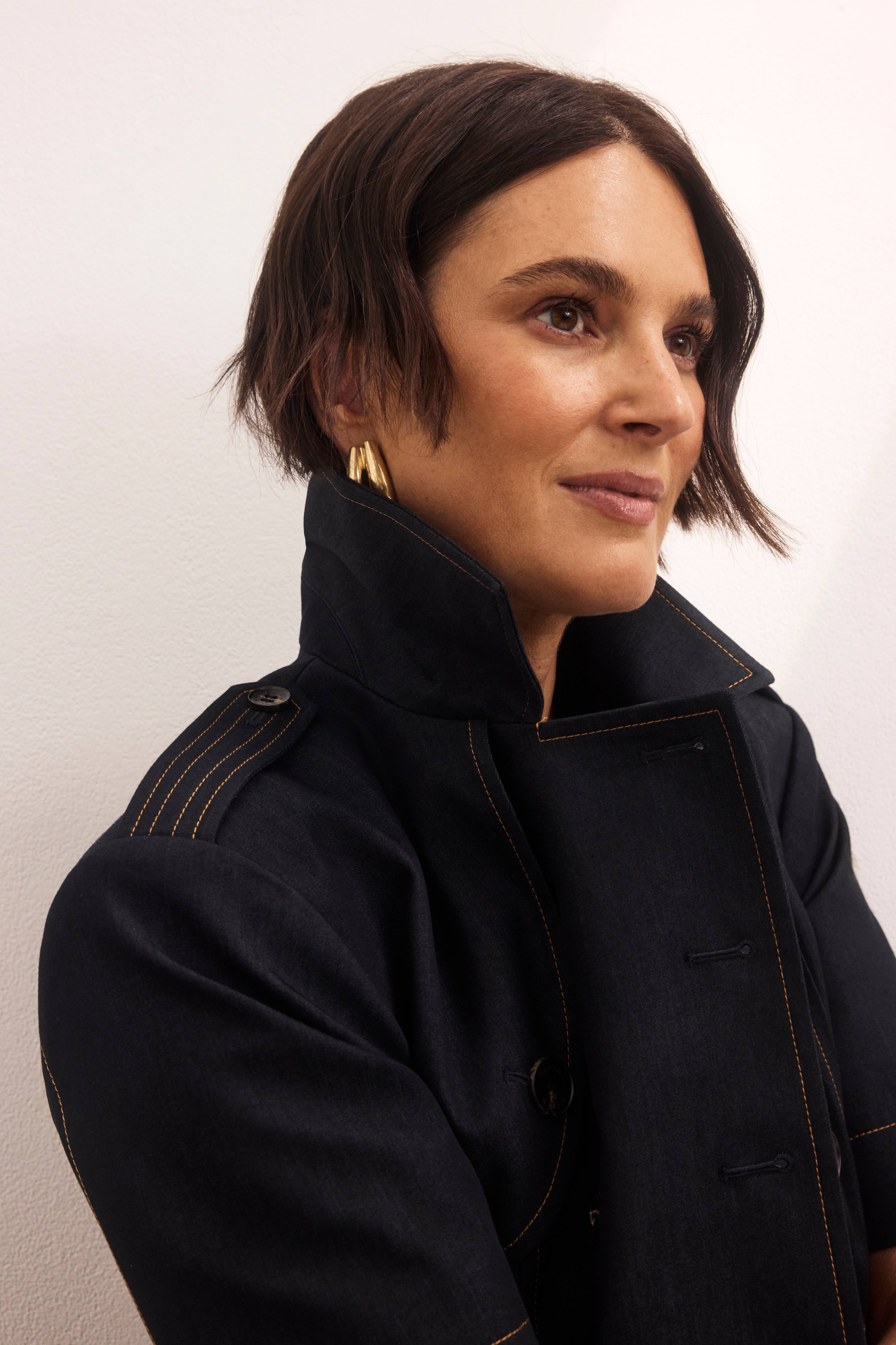 KarenMillen Veste Trench En Denim Ajustée