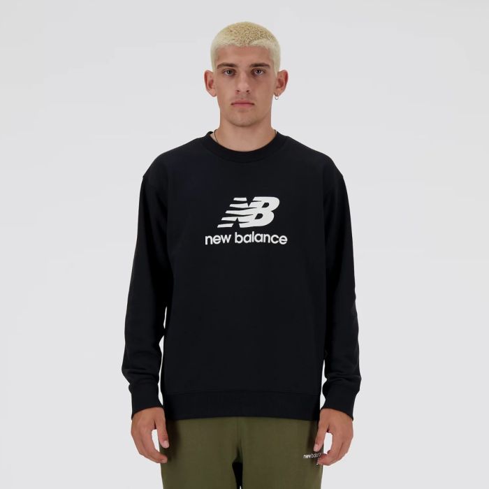 New Balance Herre Trøjer Sport Essentials Logo Crew Sort