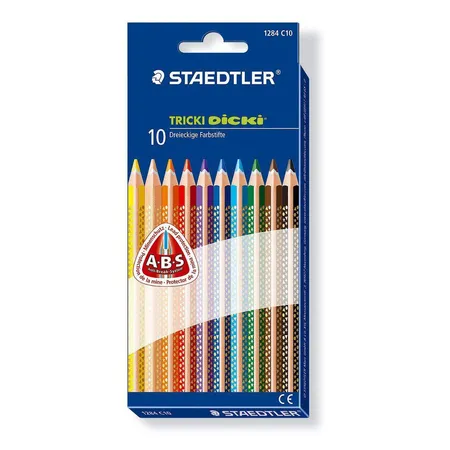 STAEDTLER® Tricki Dicki Farbstift, 4mm, 10 Stück im Etui