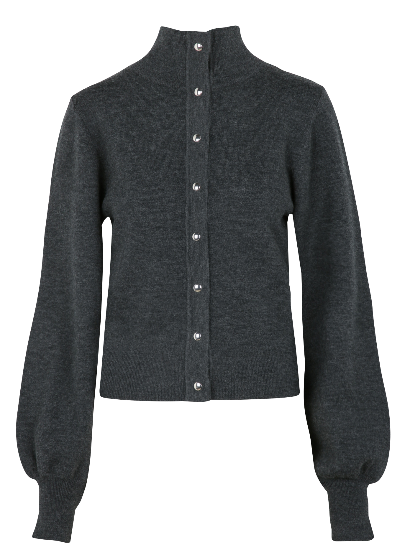 GABY - Gilet col montant en laine | Noir