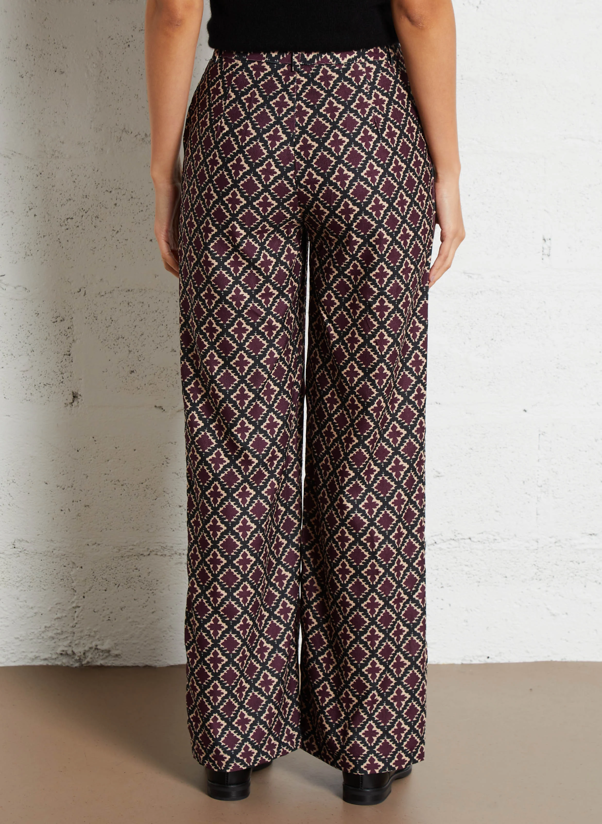 Pantalon droit imprimé | Bleu
