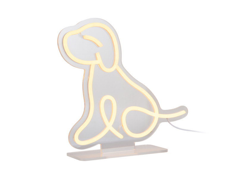 Neon Light Sitting Dog