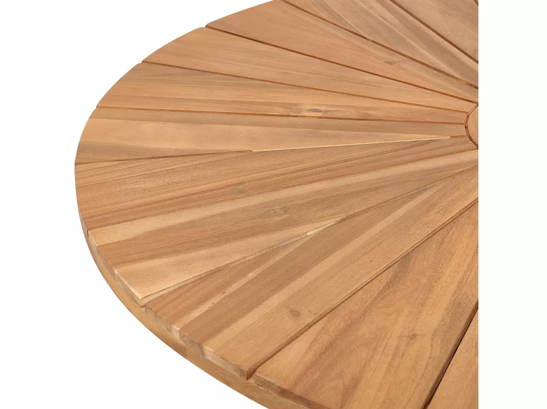 Table de salle à manger de jardin CISSONE 110 cm 110 cm Acacia Marron