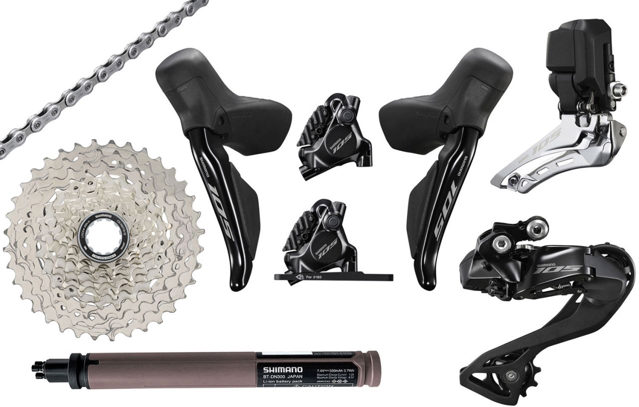 Shimano 105 Di2 R7100 2x12-fach Upgrade-Kit Disc 11-36 HG710 kaufen | Bike-Discount