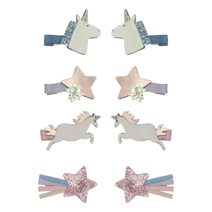 Mimi & Lula Lot 8 Mini Barrettes Unicorn | Violet
