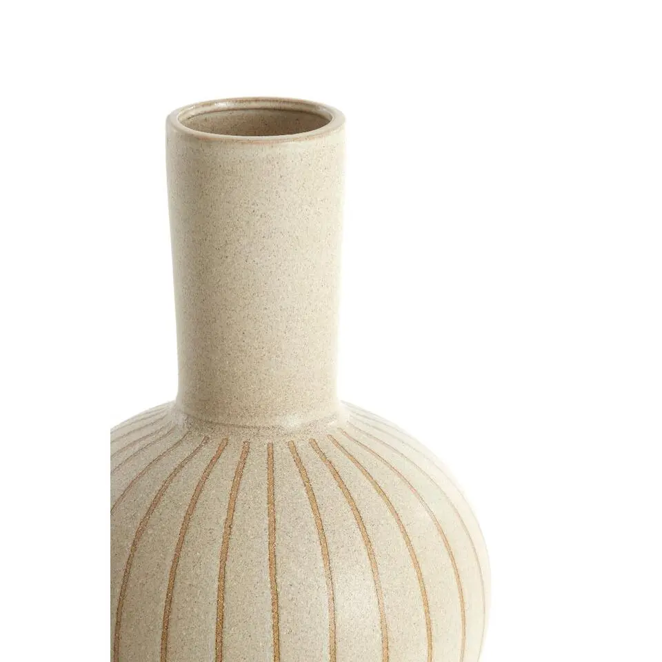 Light & Living - Ulloa vaas deco Ø34x52 cm - keramiek mat zand/bruin