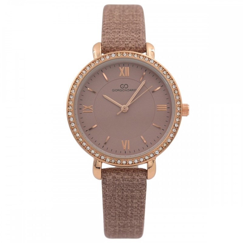 Jolie Montre Femme Beige Rose GIORGIO