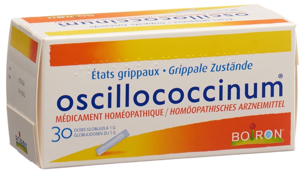 OSCILLOCOCCINUM Glob Fl 1 Dos<br>30 × 1 Dosis, Flasche, Streukügelchen
