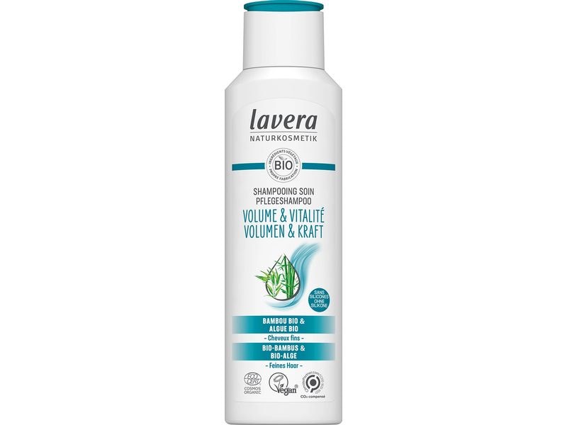 Lavera Shampoo Volumen und Kraft 250 ml Natürliches Haarshampoo für mehr Volumen und Kraft, geeignet für feines Haar