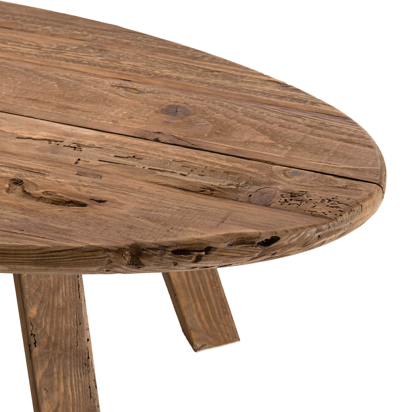 Macabane Table basse ovale Sandy bois naturel  - 139x60x35.5 cm