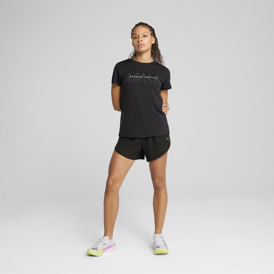 Puma Lauf-T-Shirt mit Grafik und Slogan