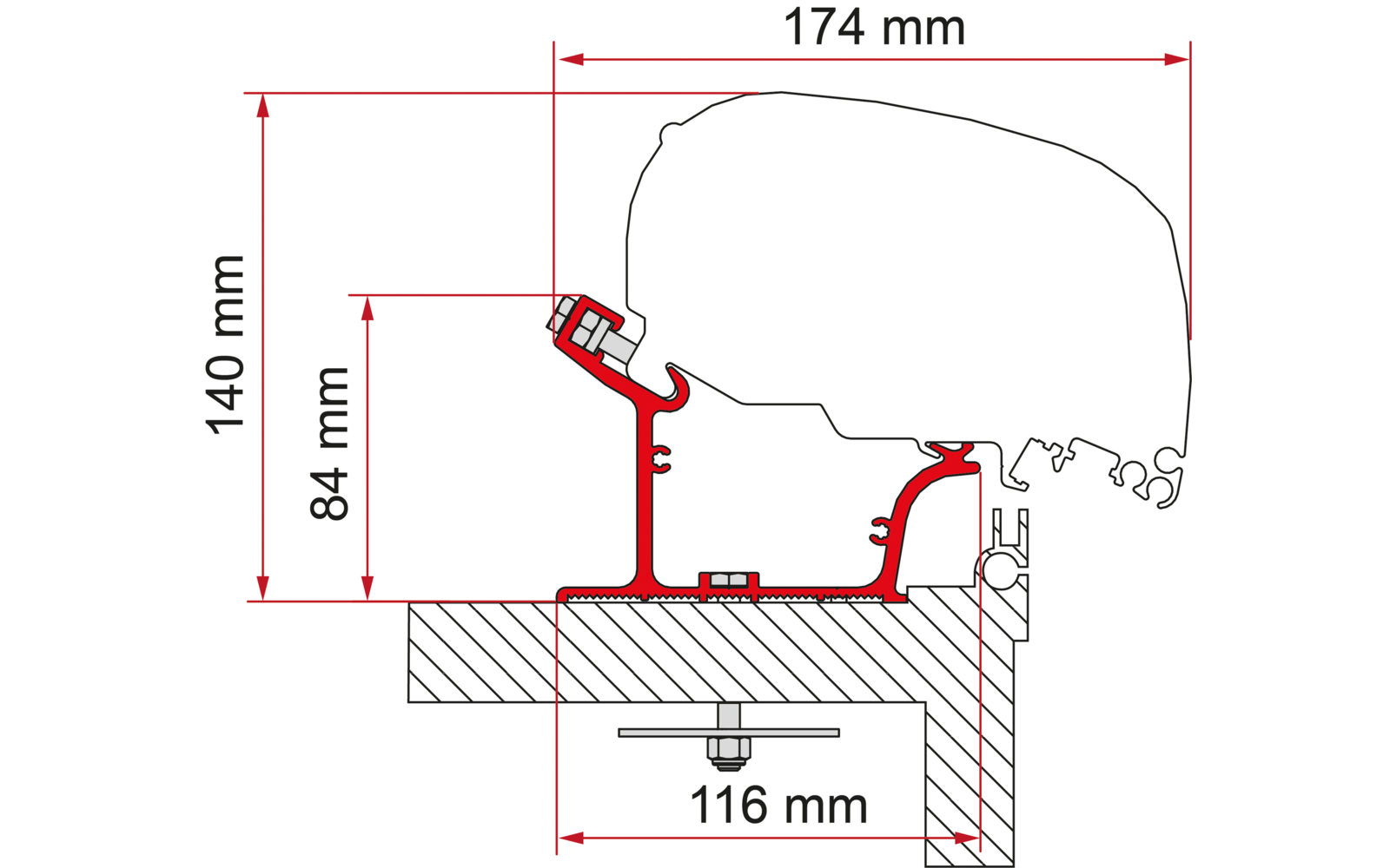 Fiamma Adapter Kit Adria Caravan Halterung Ersatzteil für Markise F80 Kit Adria Caravan
