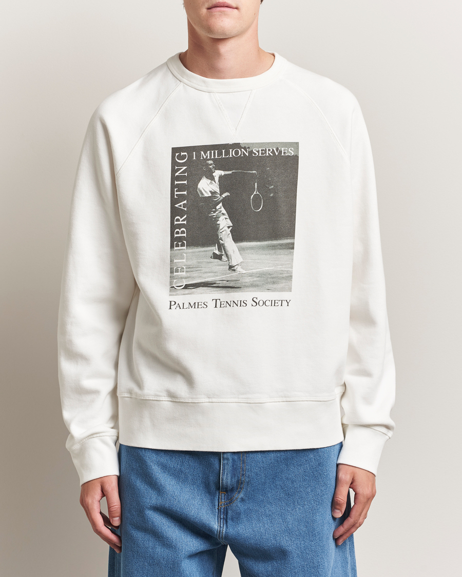 Palmes Raglan Sweatshirt White