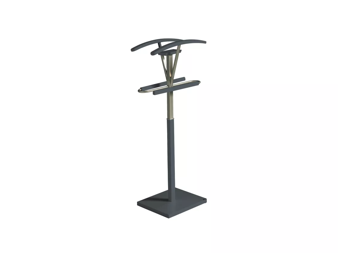 Valet de nuit - H110cm x L47cm x P34cm - hêtre massif gris graphite - Couple