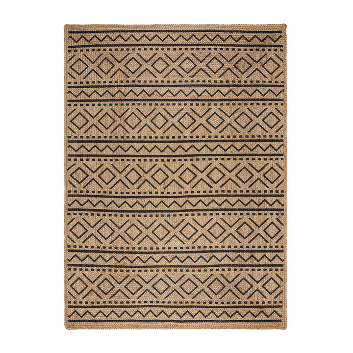 Jute vloerkleed - Lucio Geo Naturel | 100% Natuurlijk
