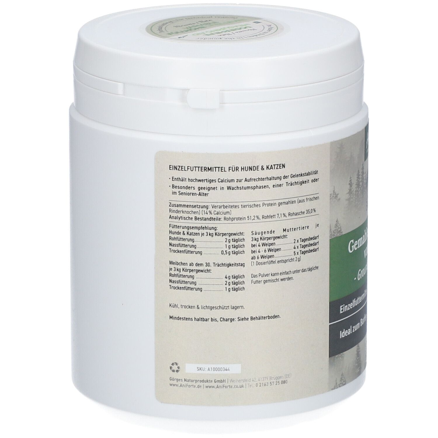AniForte BARF-Line Gemahlene Knochen vom Rind