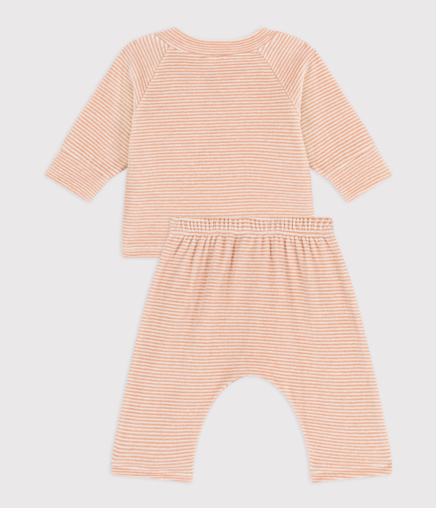 Ensemble 2 pièces bébé en velours en coton