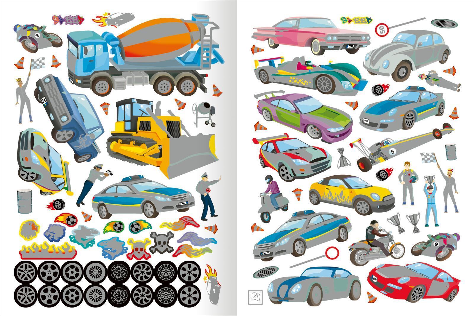 Das Metallic-Stickerbuch - Fahrzeuge
