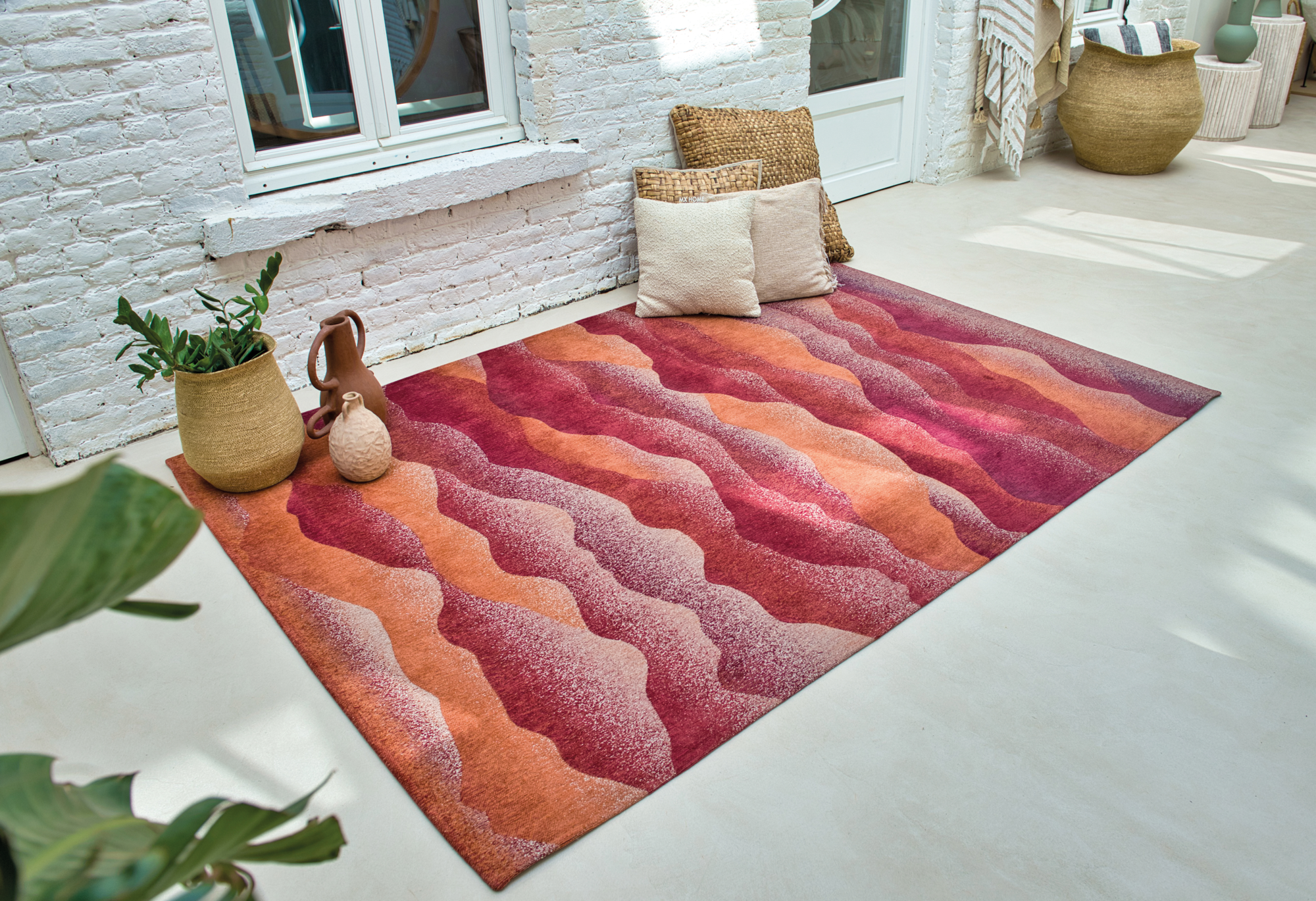 Ecorugs vloerkleed Himalaya rood ∅ 240 cm