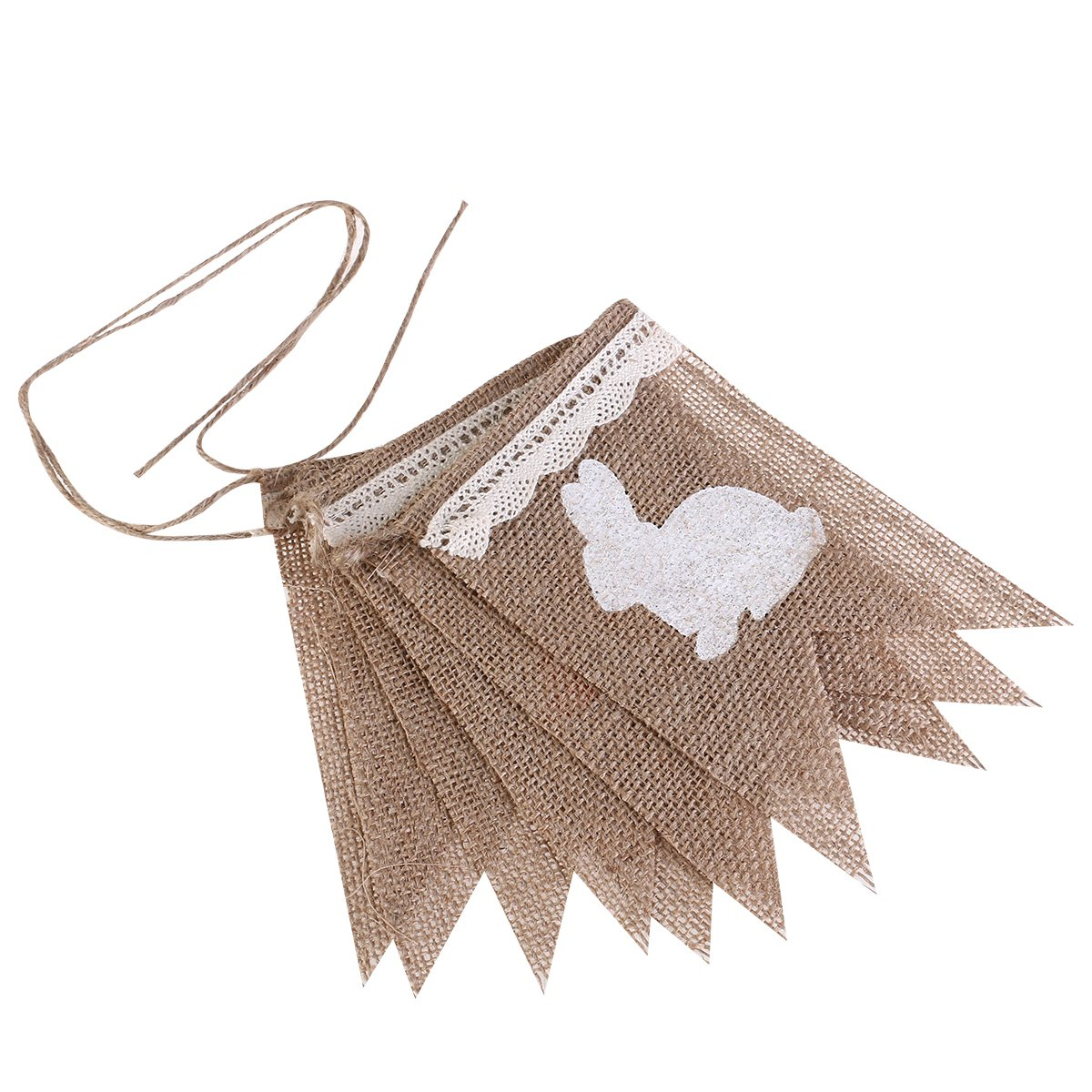 (2m) Jute Oster Girlande Party Dekoration Accessoire Banner - Osterhase / Küken