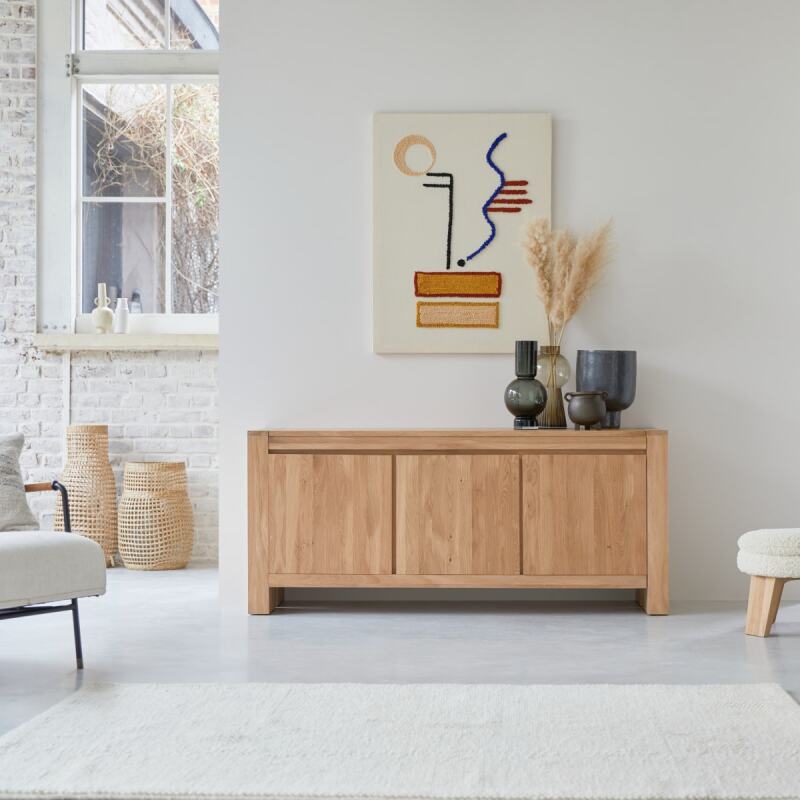Buffet en chêne massif L 160 cm Edene