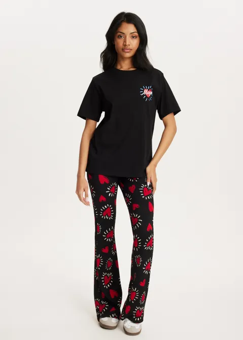 T-shirt met print mix circus zwart (ZWART)