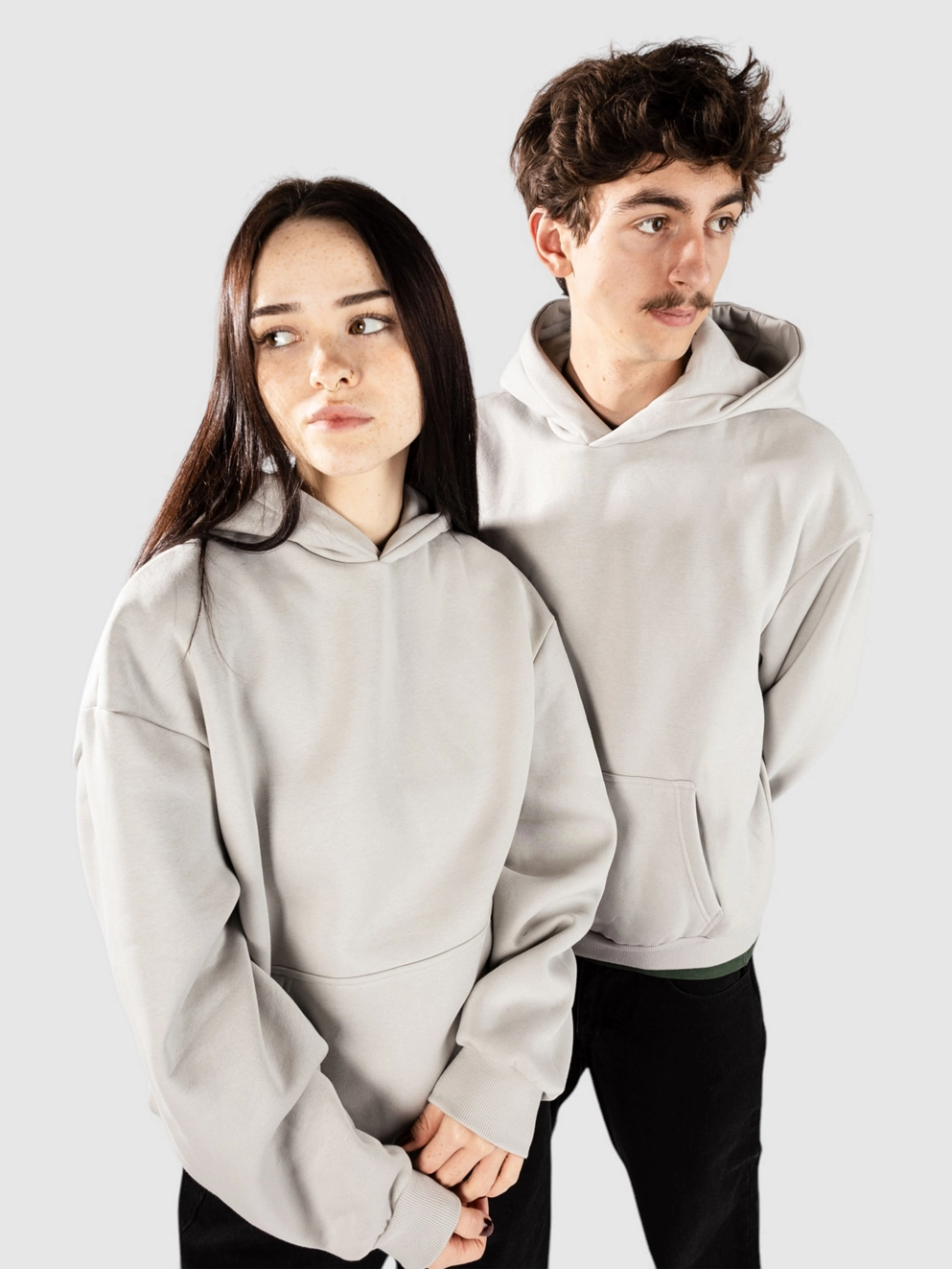 Urban Classics Fluffy Hoodie light asphalt