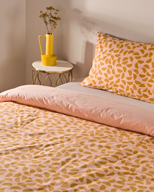 housse de couette en coton doux 140x200/220 cercles rose