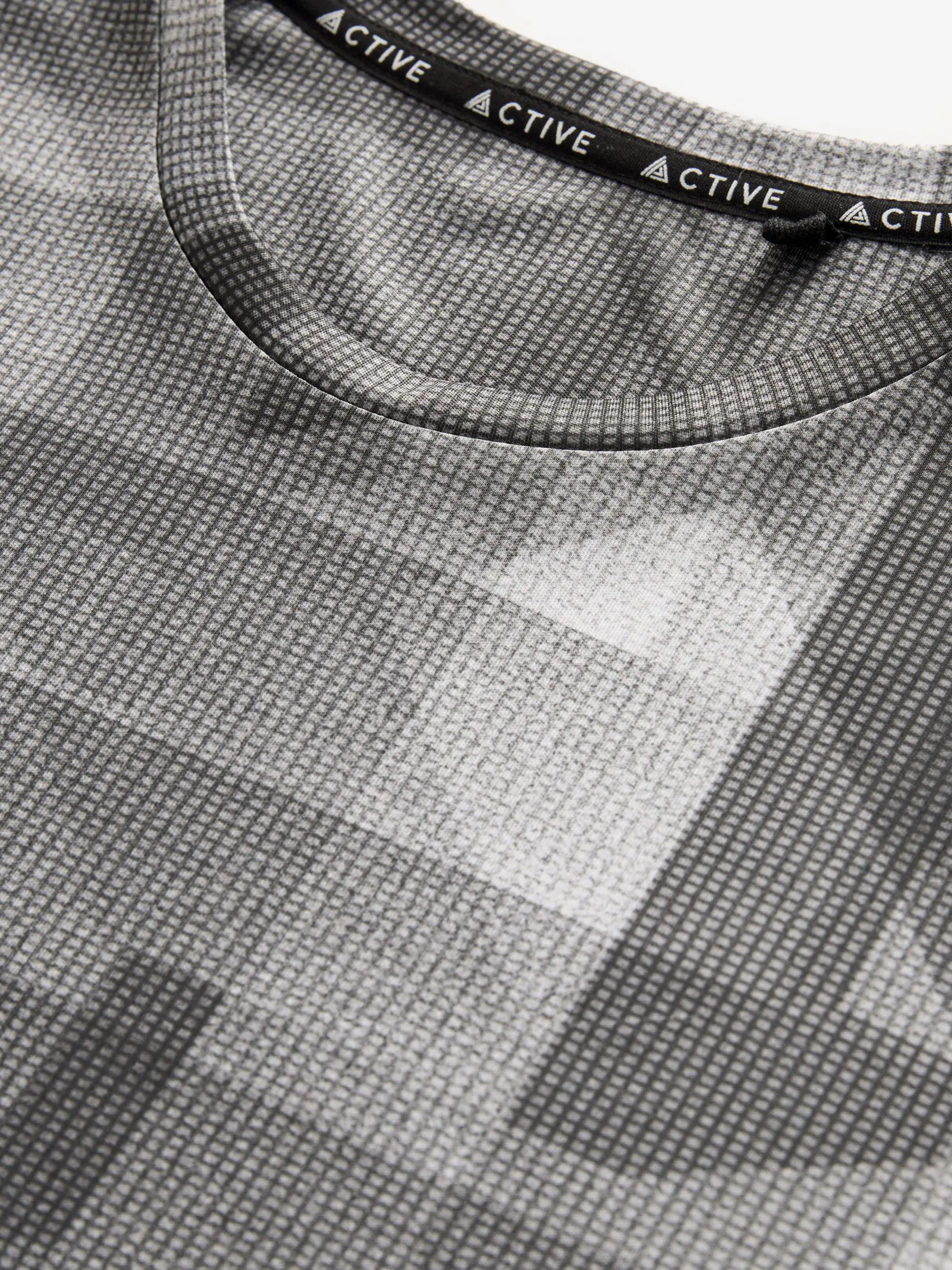 Zwart-wit mono - Active Gym training T-shirt met print