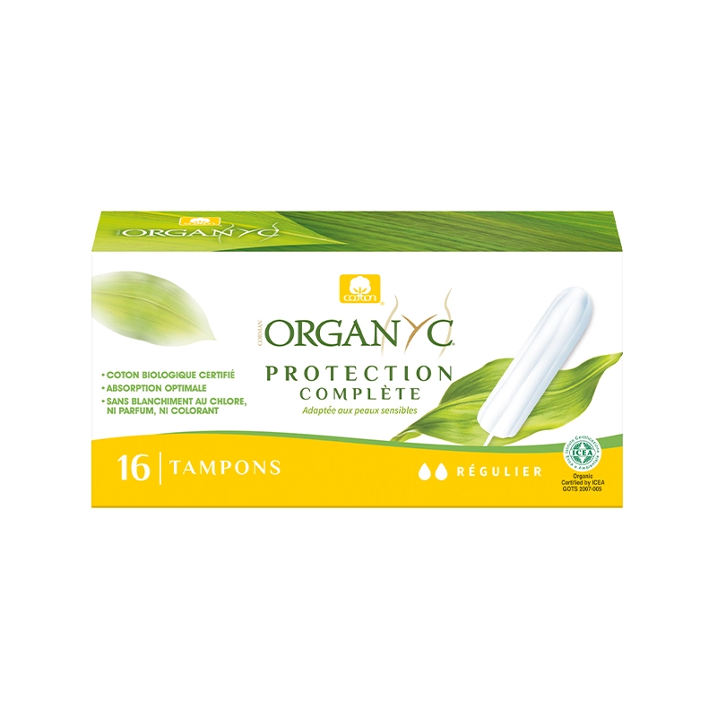 Tampon Coton Bio Régulier - Boite de 16