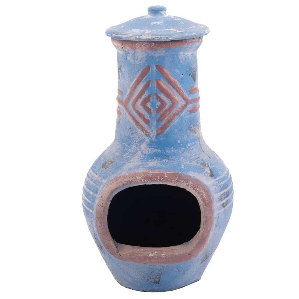 Cheminée colima argile bleu marine/rouge 86031