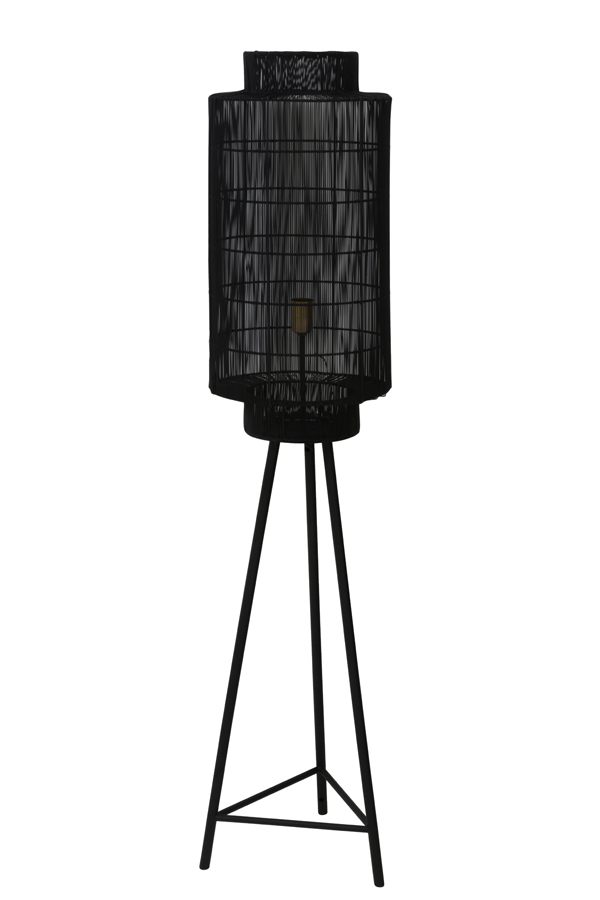 Vloerlamp zwart stripe
