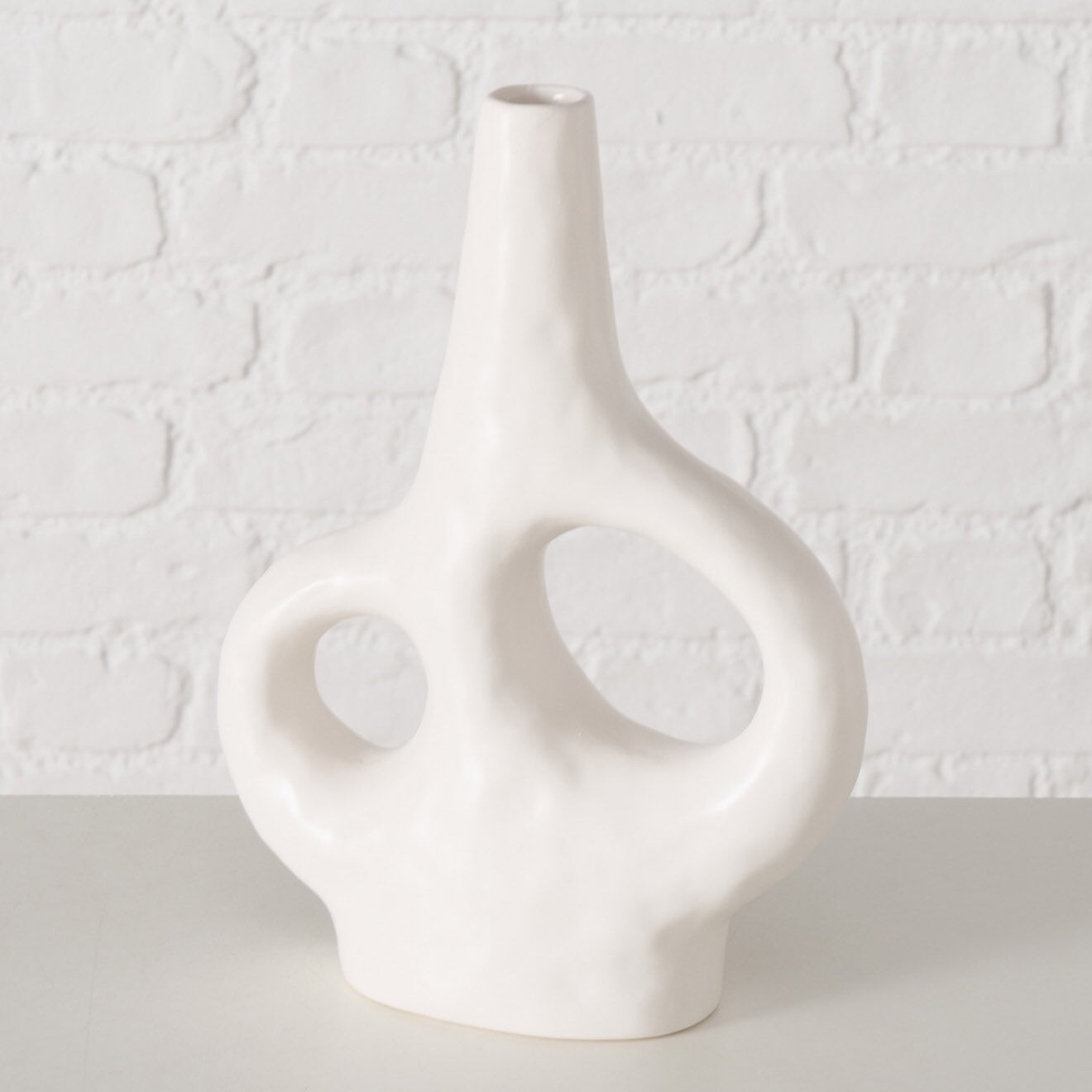 Boltze Vase Telony blanc - 20x7x28 cm