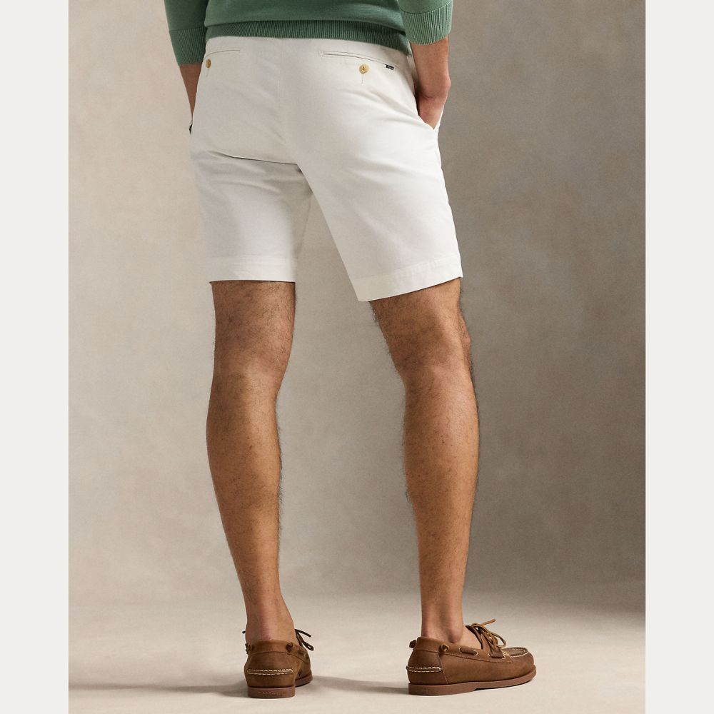 Stretch Slim Fit Chino Shorts Herre Hvit