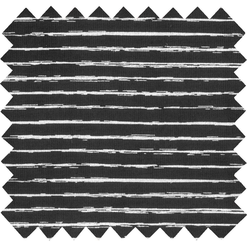 Tissu Jersey Tracé Noir Et Blanc