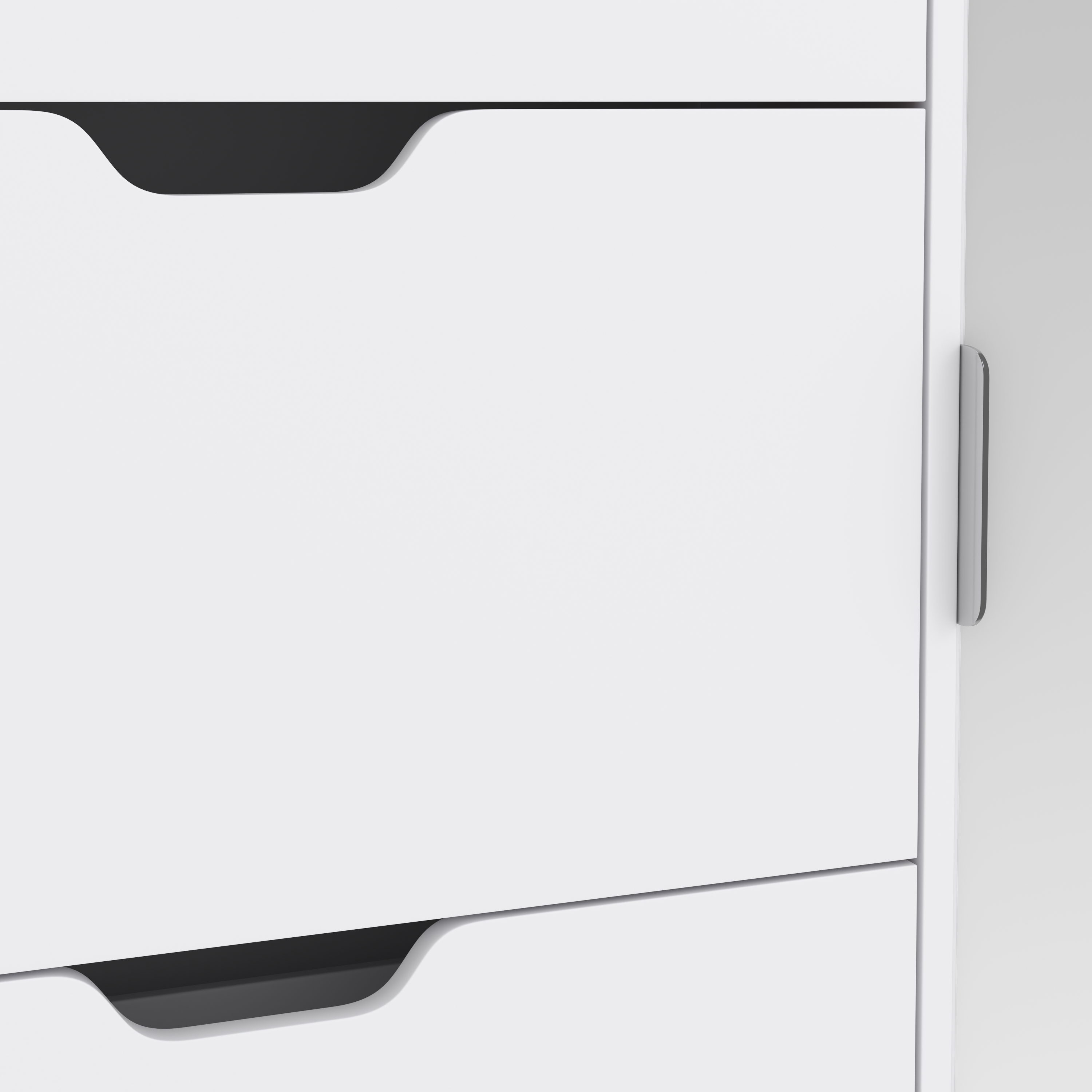 Schuhschrank mit Spiegel weiss