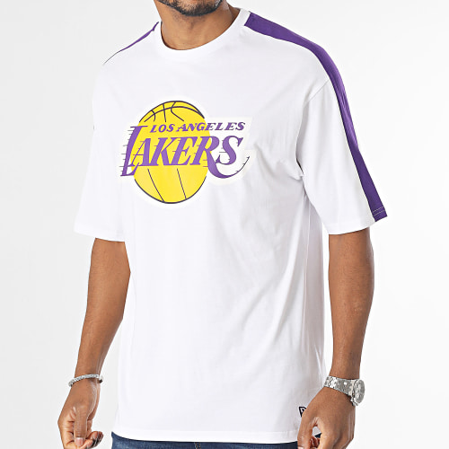 Tee Shirt A Bandes NBA Colour Block Los Angeles Lakers 60416360 Blanc