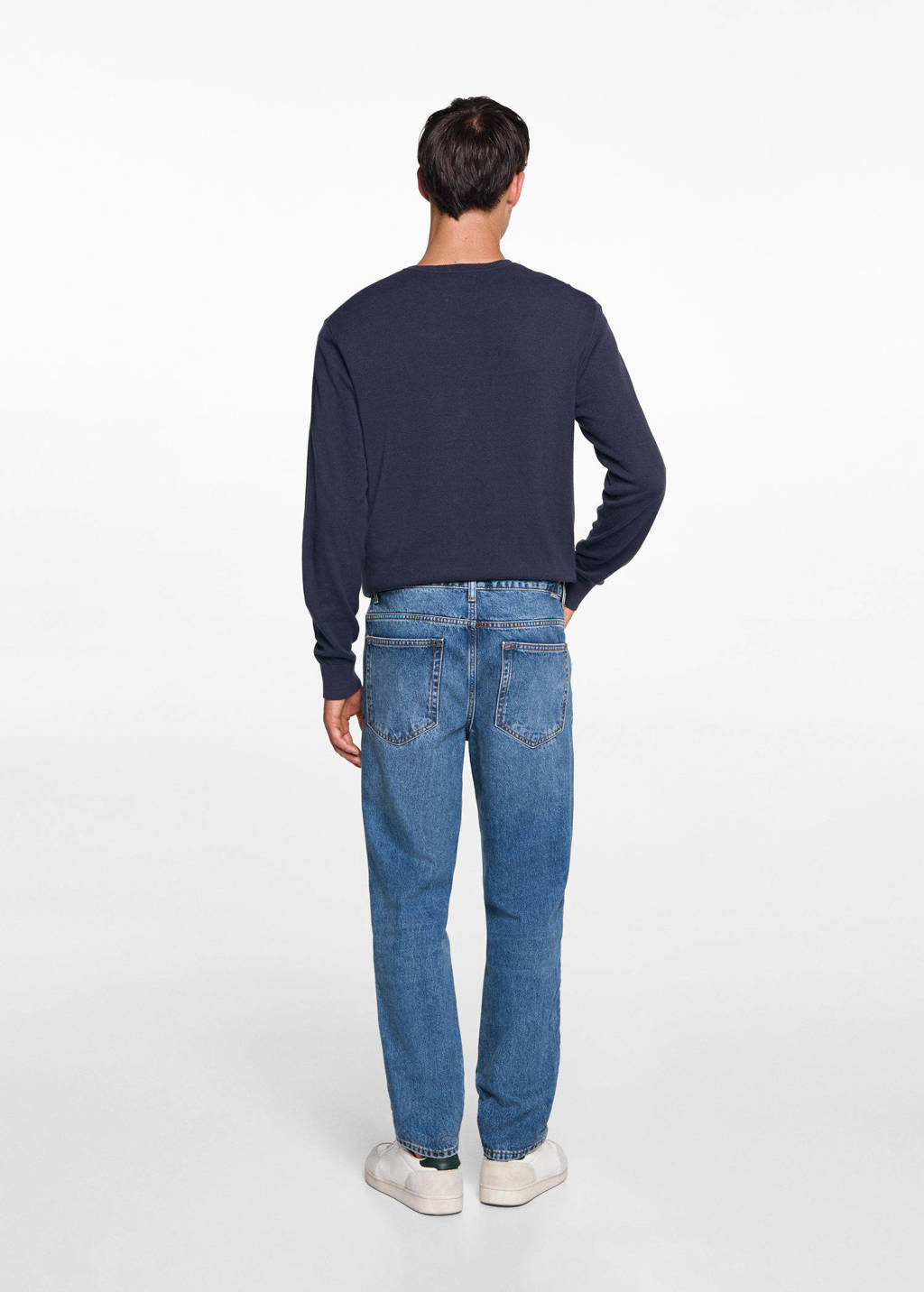 MANGO TEEN straight leg jeans medium blue denim