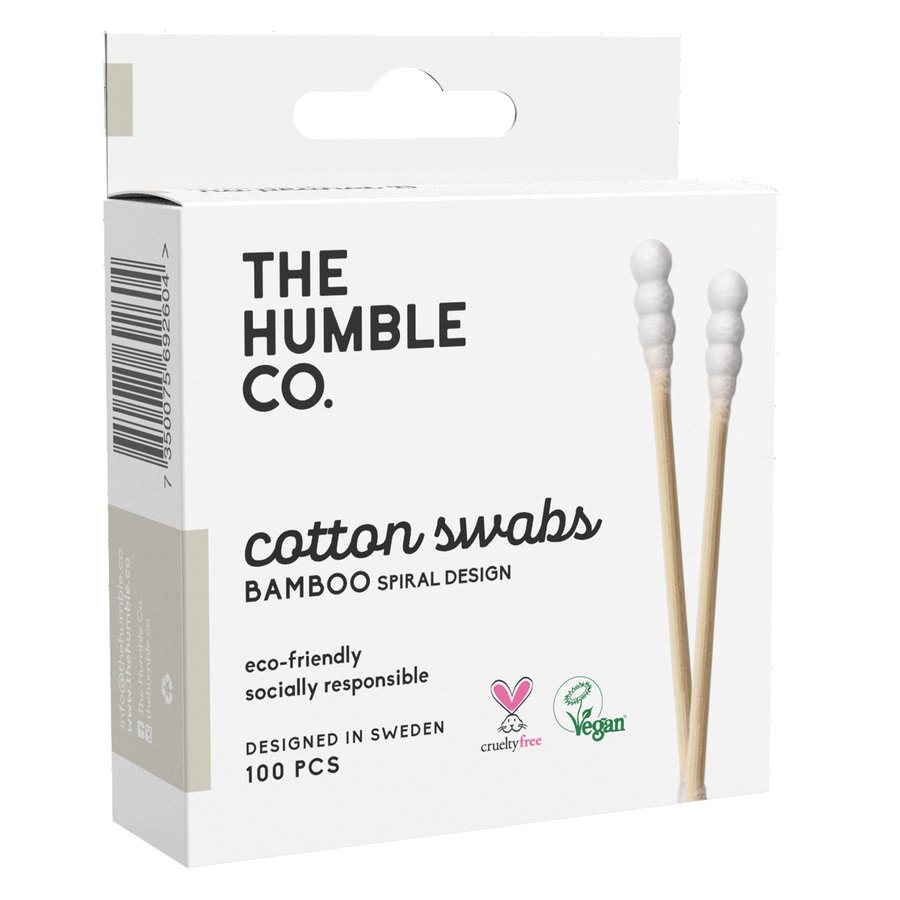 The Humble Co Natural Spiral Cotton Swabs White 100pcs
