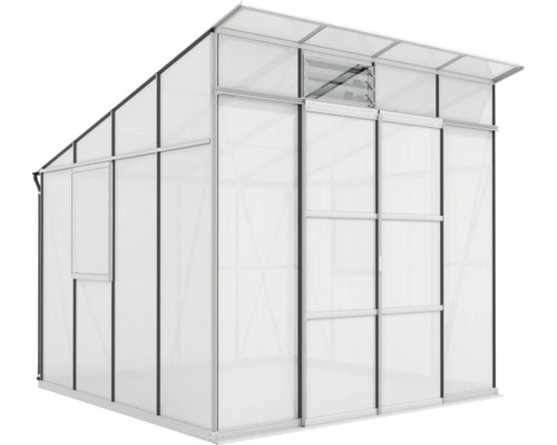 Vitavia Playa 7600 kas, 6 mm dubbelwandige polycarbonaat panelen met funderingsframe, 258 x 291,6 cm, aluminium