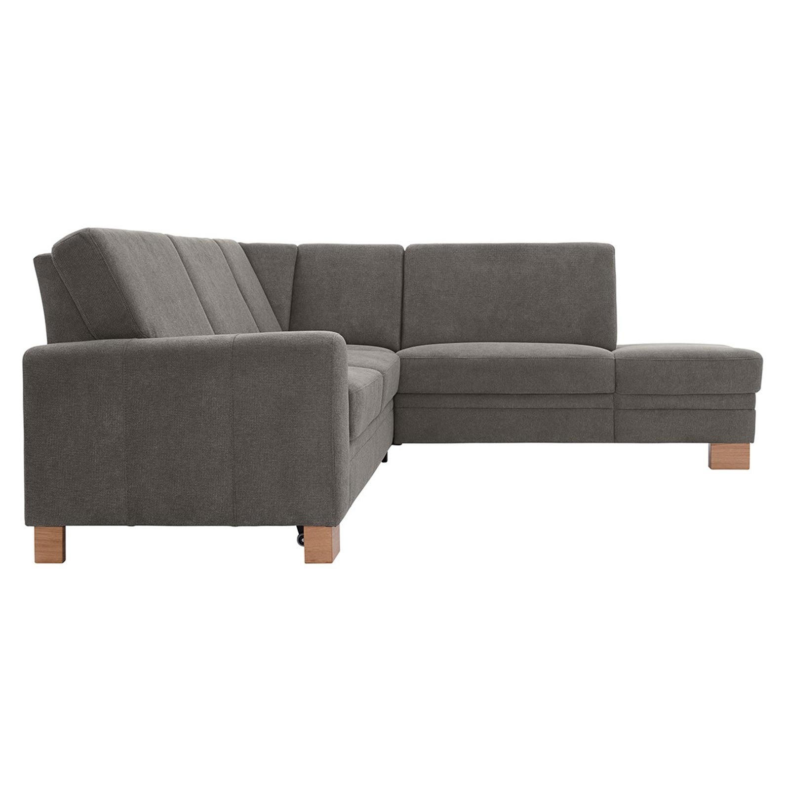 polsterpower Ecksofa - Belle grey - Basismodell - Ottomane rechts
