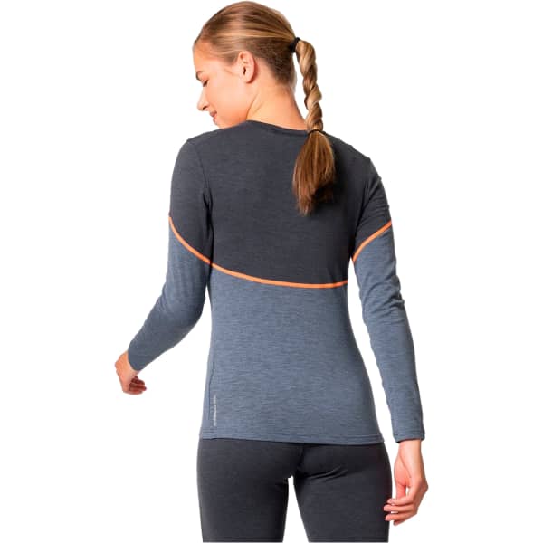 T-shirt thermique ODLO BL TOP CREW NECK L/S REVELSTOKE PW 150 W FOLKSTONE GRAY/INDIA INK MELANGE