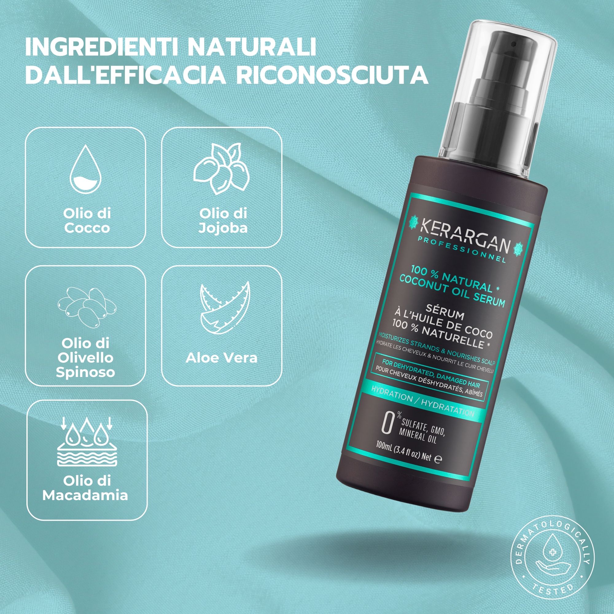 Kerargan - Feuchtigkeits-Serum mit Kokosöl