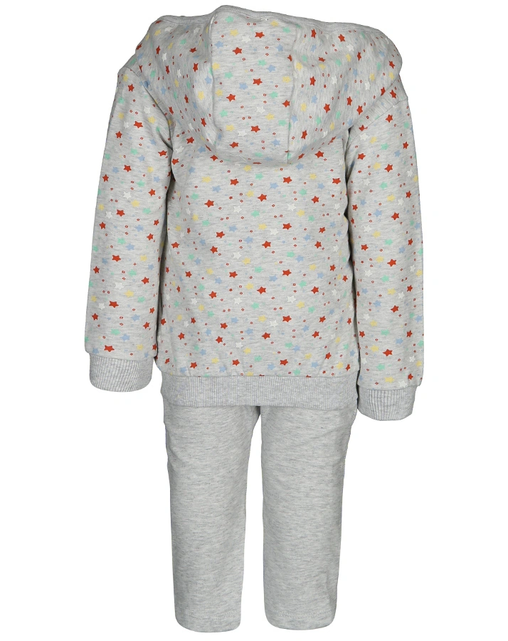 Kapuzen-Jacke RAINBOW 3-teilig in grau melange