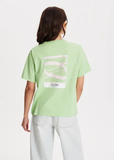 T-shirt met backprint groen (GRN.L)