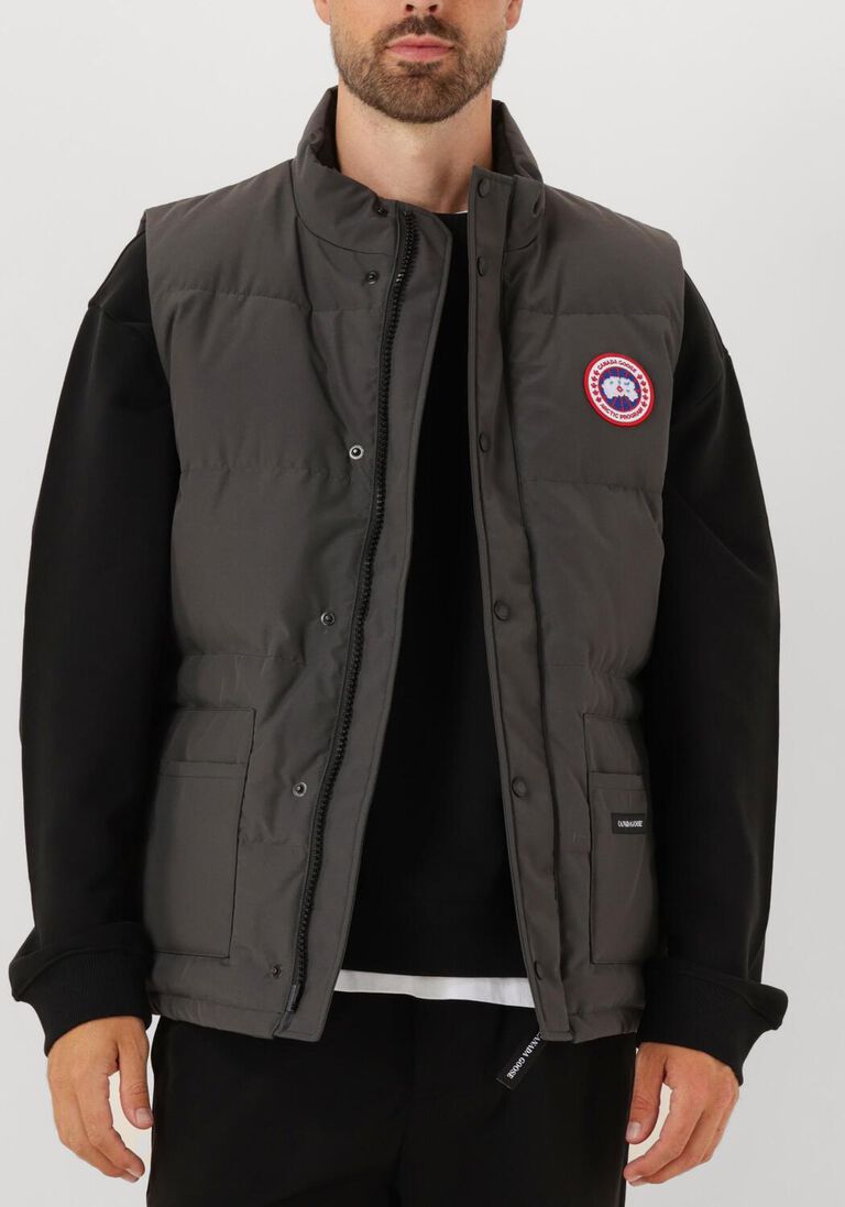donkergrijze canada goose bodywarmer freestyle crew vest 2054m