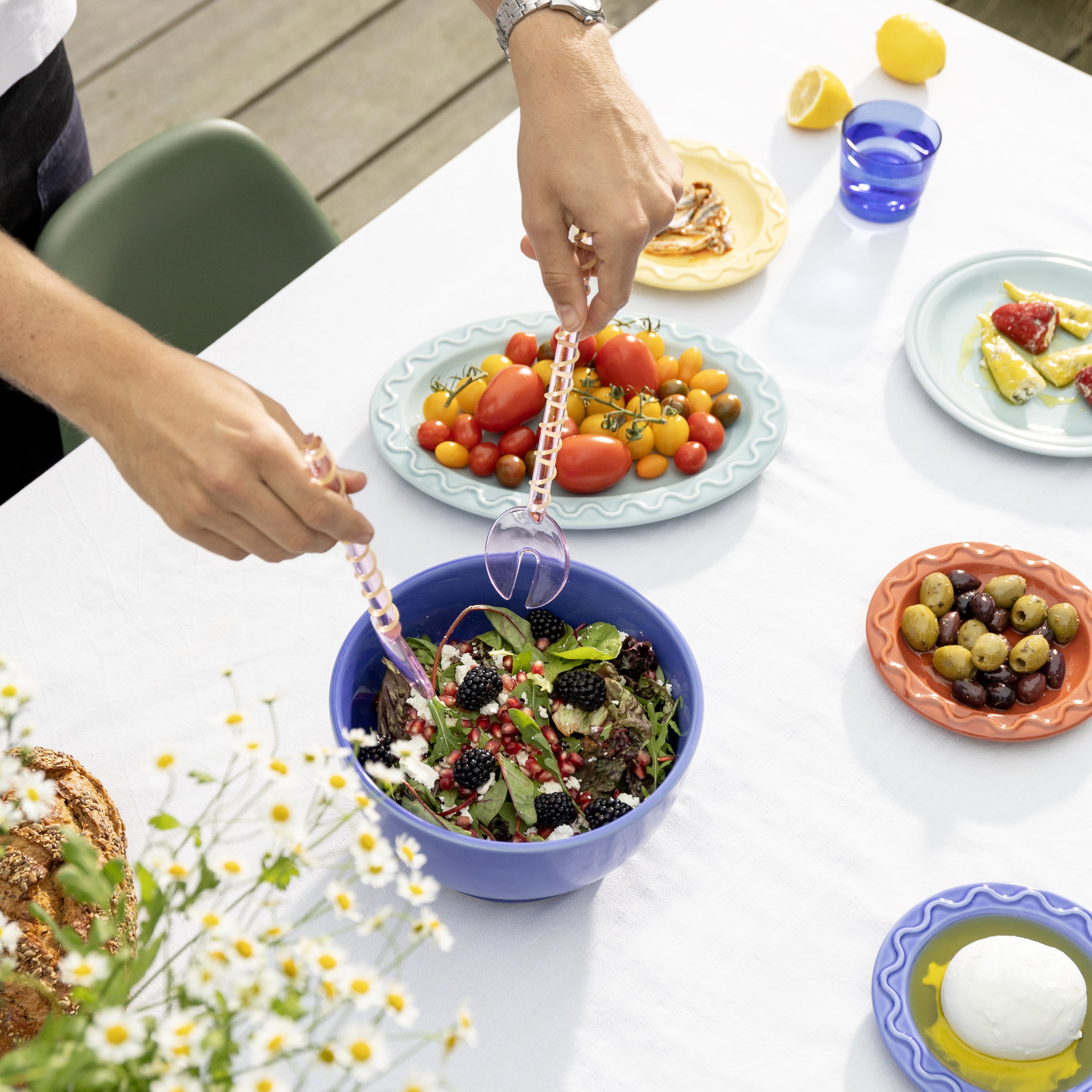 &k amsterdam Sling Saladebestek - Roze