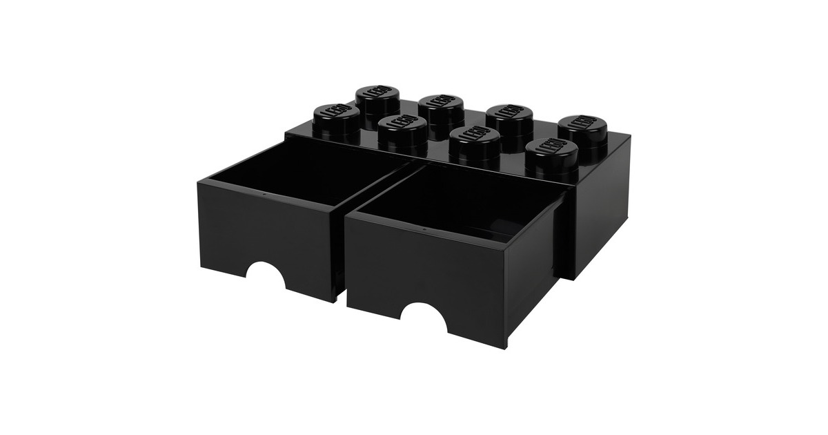 Room CopenhagenLEGO Brick Drawer 8 Zwart opbergdoos  (Zwart)
